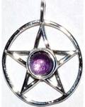 11/16" Pentagram Amethyst sterling