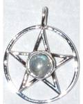 11/16" Pentagram Moonstone sterling