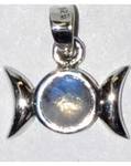 9/16" Triple Goddess Moonstone sterling