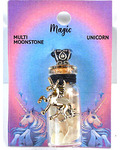 Moonstone Chips in Bottle with Unicorn necklace
