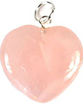 7/8" Rose Quartz Heart