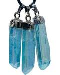 (set of 3) Crystal Aqua Aura