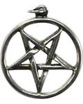 Pentagram Inverted Pewter Pendant