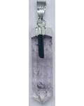 Amethyst w tourmaline pendant