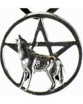 Howling Wolf Pentagram Necklace
