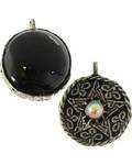 Pentagram Scrying Disk Pendant