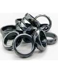 (set of 50) Faceted Hematite magnetic rings