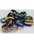 (set of 50) Rainbow Hematite rings