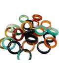 (set of 25) Agate, Banded rings