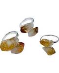 (set of 3) adjustable Citrine rings