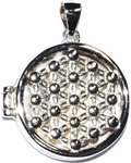 3/4" Flower of Life locket sterling pendant