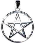 7/8" Pentagram sterling pendant