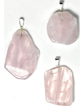 Rose Quartz slice pendant