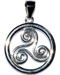 5/8" Trinity Spiral sterling pendant