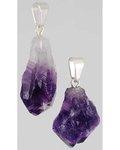 (set of 5) Amethyst utumbled pendant