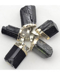 Black Tourmaline Untumbled Pendant