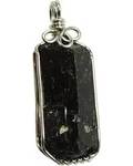 Black Tourmaline Wire Wrapped Pendant