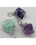 Wire Wrapped Fluorite octahedron