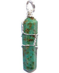 Chrysocolla wire wrapped point