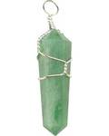 (set of 5) wire wrapped Green Aventurine point