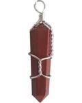 Red Jasper Wire Wrapped Pencil Pendant
