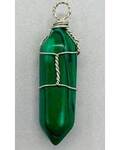 (set of 5) wire wrapped Malachite (Synthetic) point