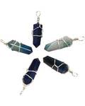 (set of 5) Blue Onyx wire wrapped point