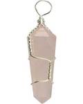 (set of 5) wire wrapped Rose Quartz point