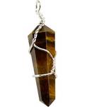 (set of 5) wire wrapped Tiger Eye point