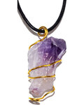 Amethyst wire wrapped pendant