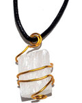 Selenite wire wrapped necklace
