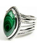 size 10 Malachite ring