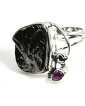 size 6 Ruby Shungite ring