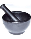 2 3/4" Cast Iron mortar and pestle set