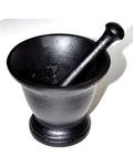 4 1/4" Cast Iron mortar and pestle set