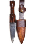 9 1/2" Sgian Dubh Damascus athame