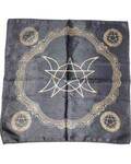 21" x 21" Black Triple Moon Pentagram altar cloth