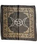18" x 18" Black Rayon Triple Moon Cloth