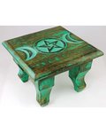 Antiqued Triple Moon Altar Table 6"