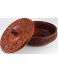 Wooden Ritual Bowl With Lid