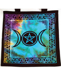 Triple Moon Pentagram Tote Bag