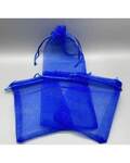 100 pack 4" x 6" Blue organza bag