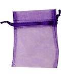 12 pk 2 3/4" x 3" Purple organza pouch