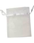 4" x 5" White Organza Bag