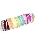 4" White Sage 7 Chakra colors stick