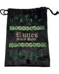 4"x 5/12" Rune Black Velveteen Bag