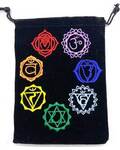 (set of 10) 5"x 7" Chakra Black velveteen bag