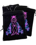 (set of 10) 5"x 7" Goddess Black velveteen bag