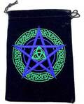 (set of 10) 5"x 7" Pentagram Black velveteen bag