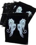 (set of 10) 5"x 7" Angel Wings Black velveteen bag